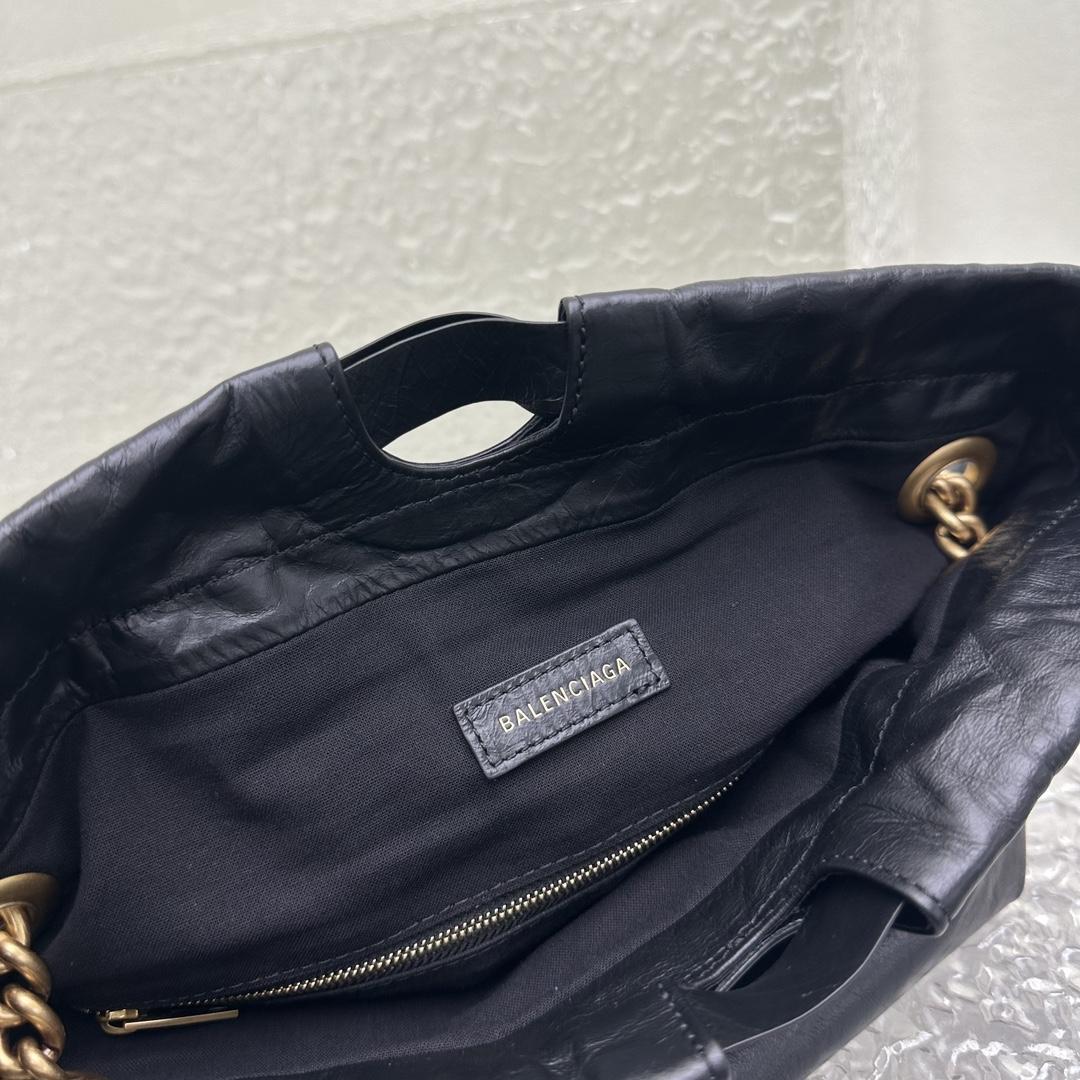 Balenciaga Women's Crush Medium Tote Bag In Black - FashionPlug