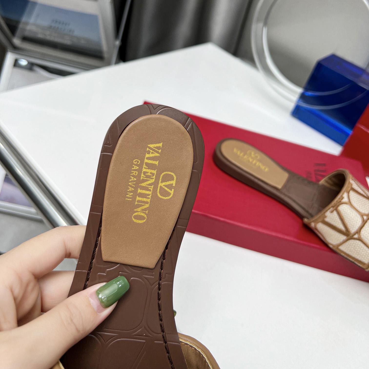 Valenti Toile Iconographe Slide Sandal  - FashionPlug