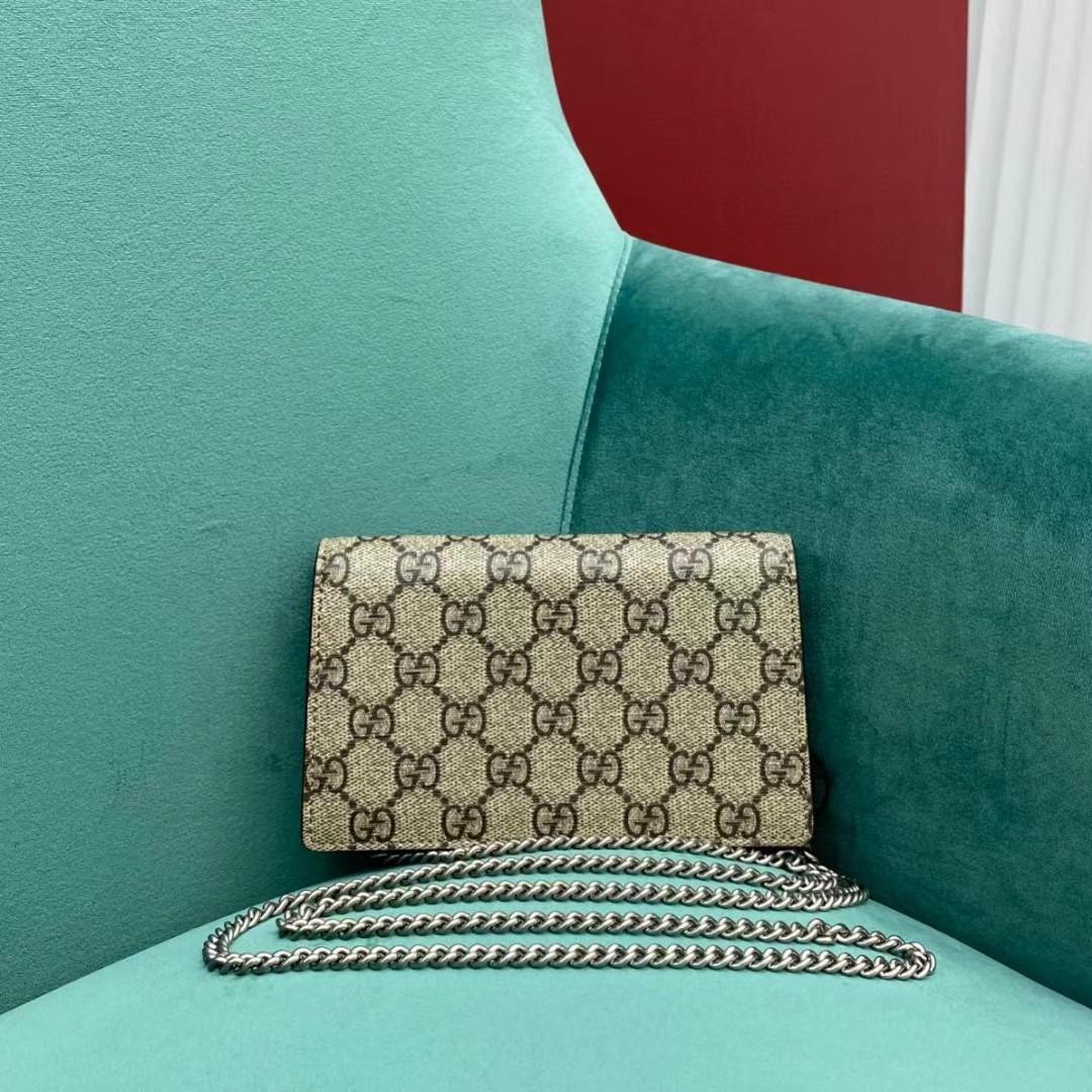 Gucci Dionysus GG Supreme Super Mini Bag(16.5-10-4cm)   476432 - FashionPlug