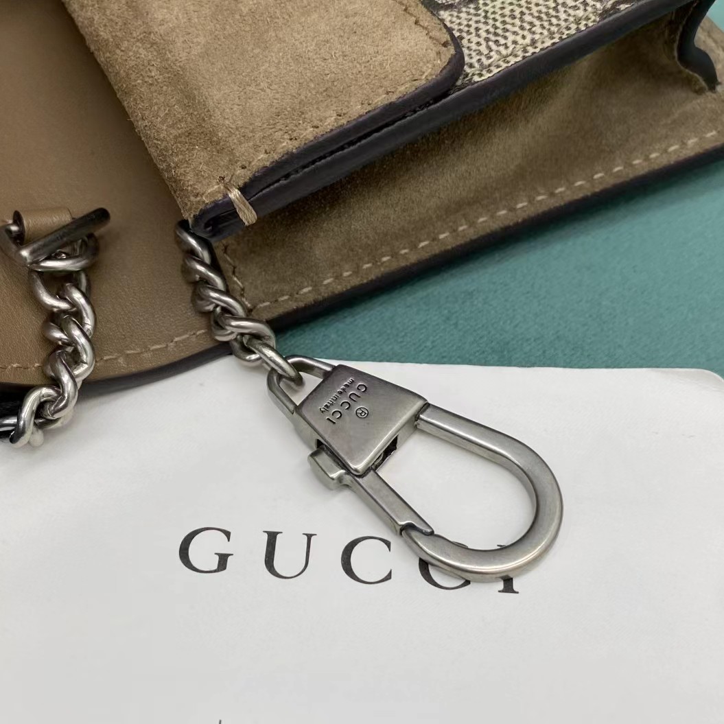 Gucci Dionysus GG Supreme Super Mini Bag(16.5-10-4cm)   476432 - FashionPlug