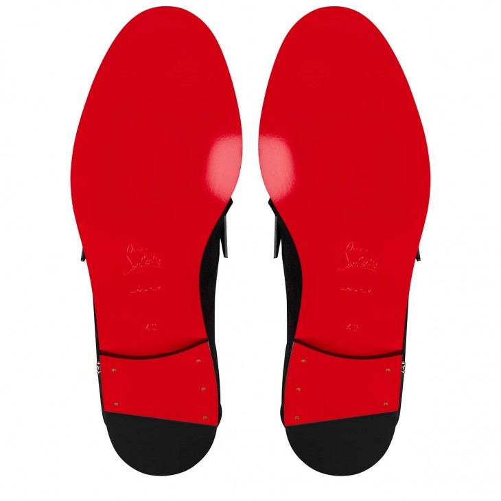 Christian Louboutin No Penny Loafers - Calf Leather - Black - FashionPlug