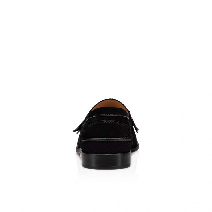 Christian Louboutin No Penny Loafers - Calf Leather - Black - FashionPlug