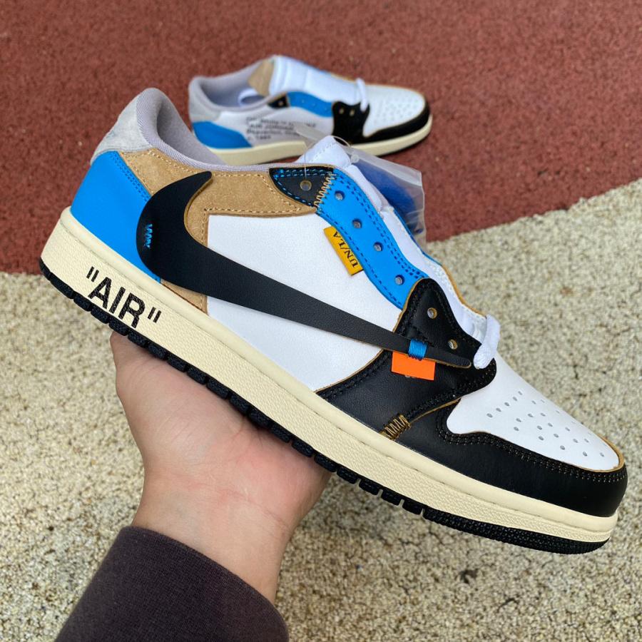  Air Jordan 1 x Off-white Low Sneaker    CZ0790-108 - FashionPlug