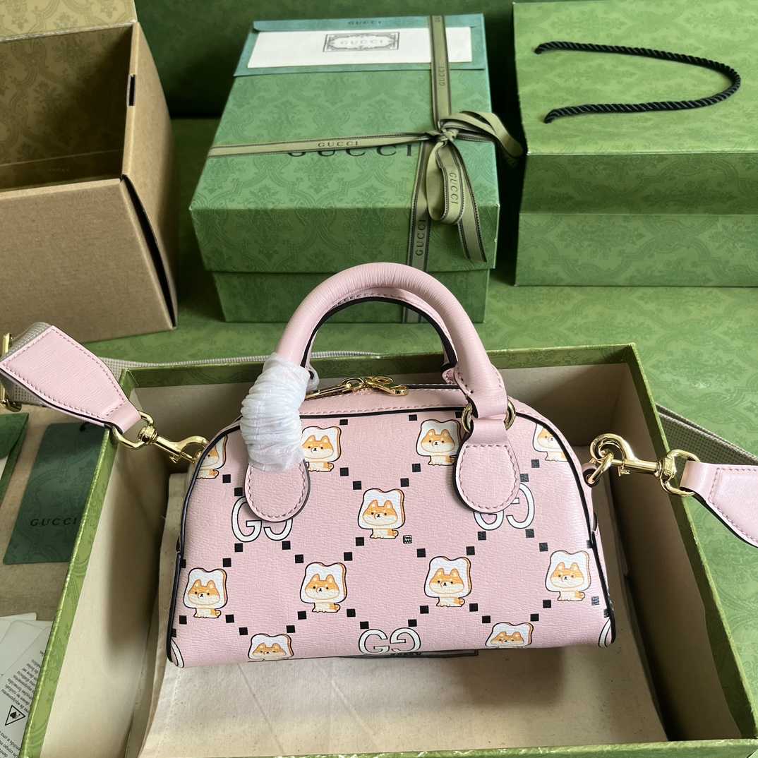 Gucci Ophidia GG Animal Print Mini Bag(21-12-10cm) - FashionPlug