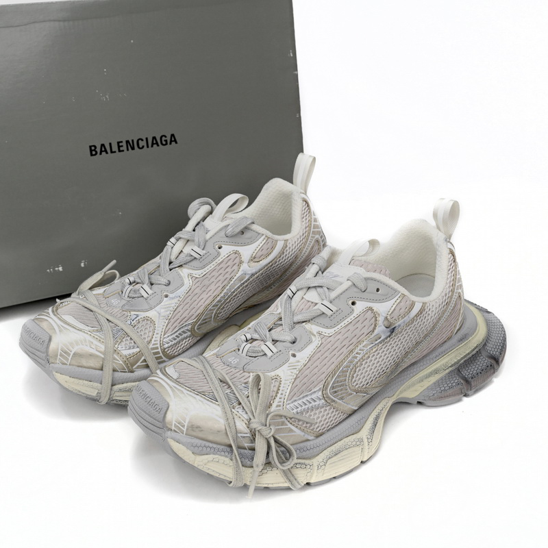 Balenciaga 3XL Sneaker In Light Beige Mesh And Polyurethane - FashionPlug