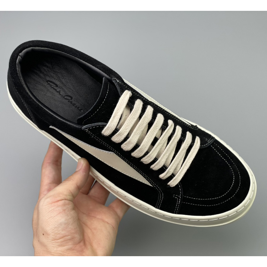 Rick Owens Vintage Suede Low-Top Sneakers - FashionPlug