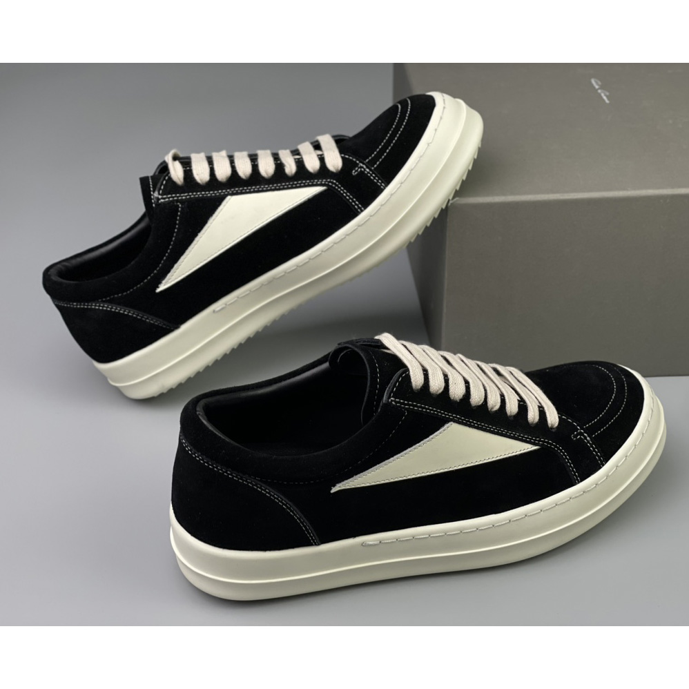Rick Owens Vintage Suede Low-Top Sneakers - FashionPlug