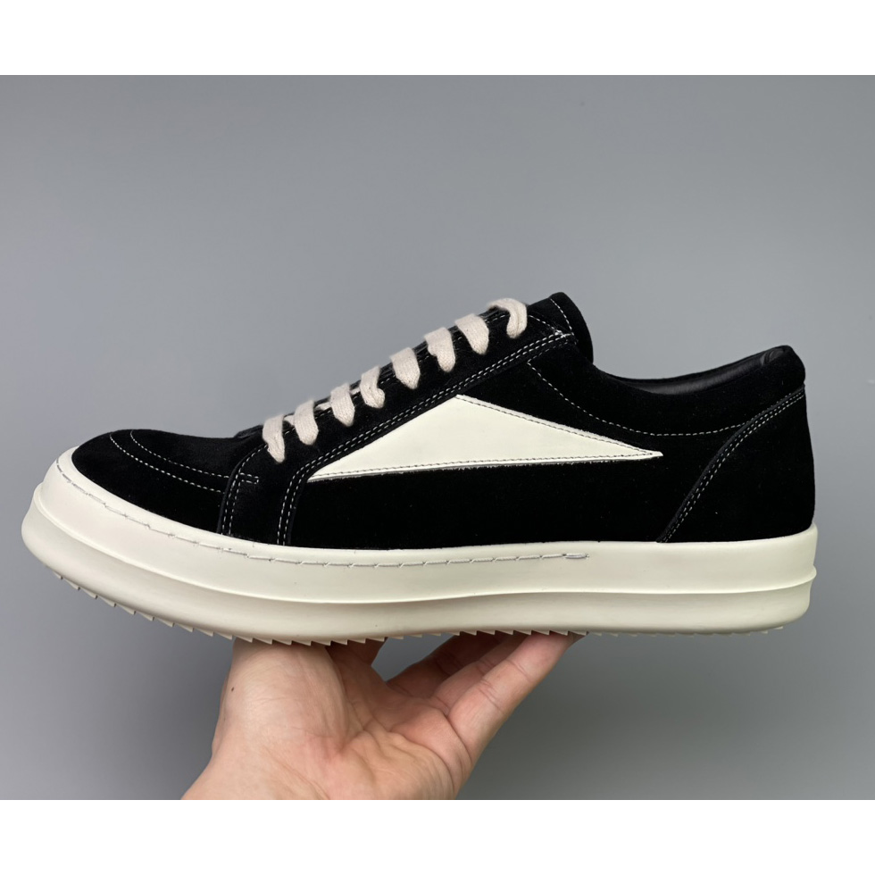 Rick Owens Vintage Suede Low-Top Sneakers - FashionPlug