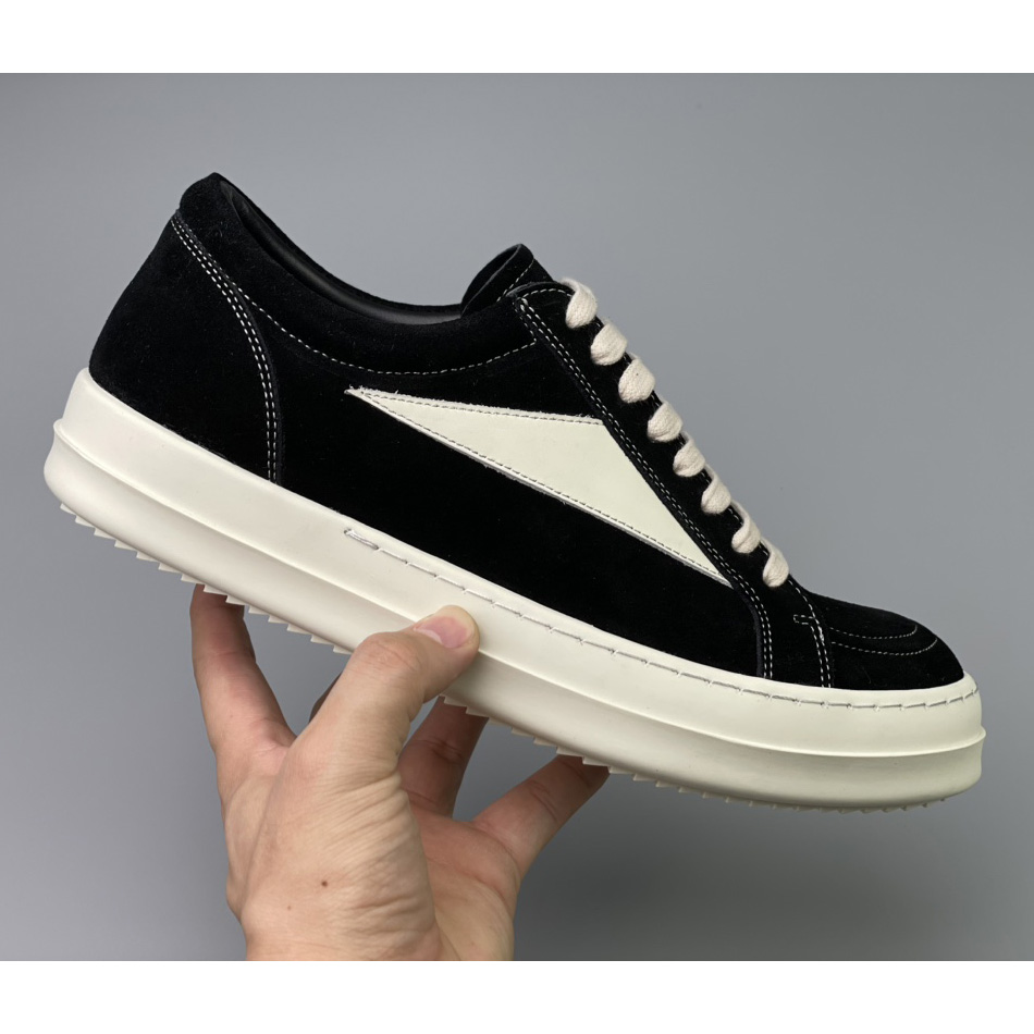 Rick Owens Vintage Suede Low-Top Sneakers - FashionPlug