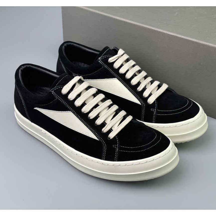 Rick Owens Vintage Suede Low-Top Sneakers - FashionPlug