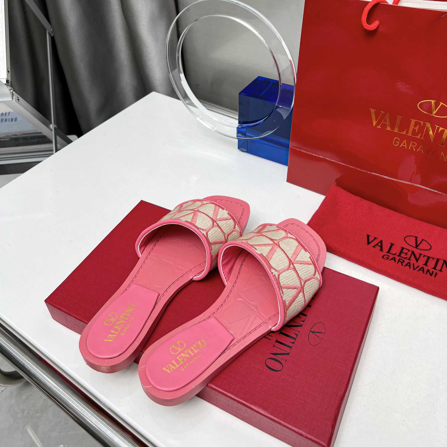 Valenti  Toile Iconographe Slide Sandal  - FashionPlug