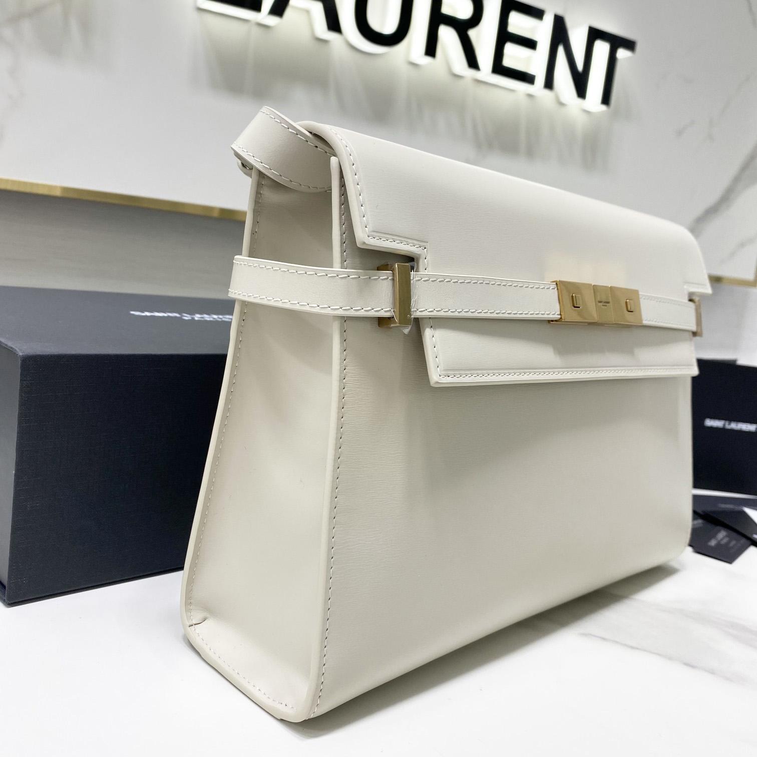 Saint Laurent Manhattan Shoulder Bag In Box Saint Laurent Leather - FashionPlug