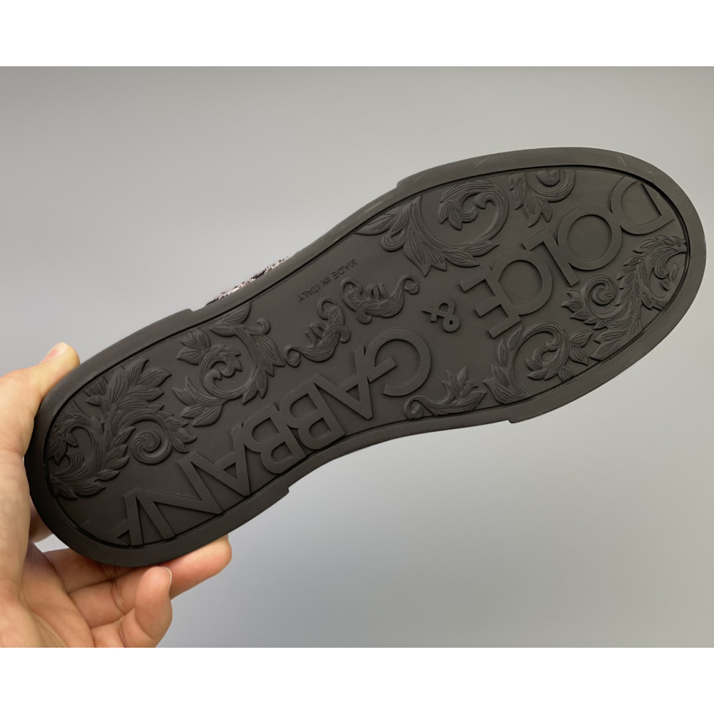 Dolce & Gabbana Calfskin Nappa Portofino Sneakers With Crown Patch - FashionPlug