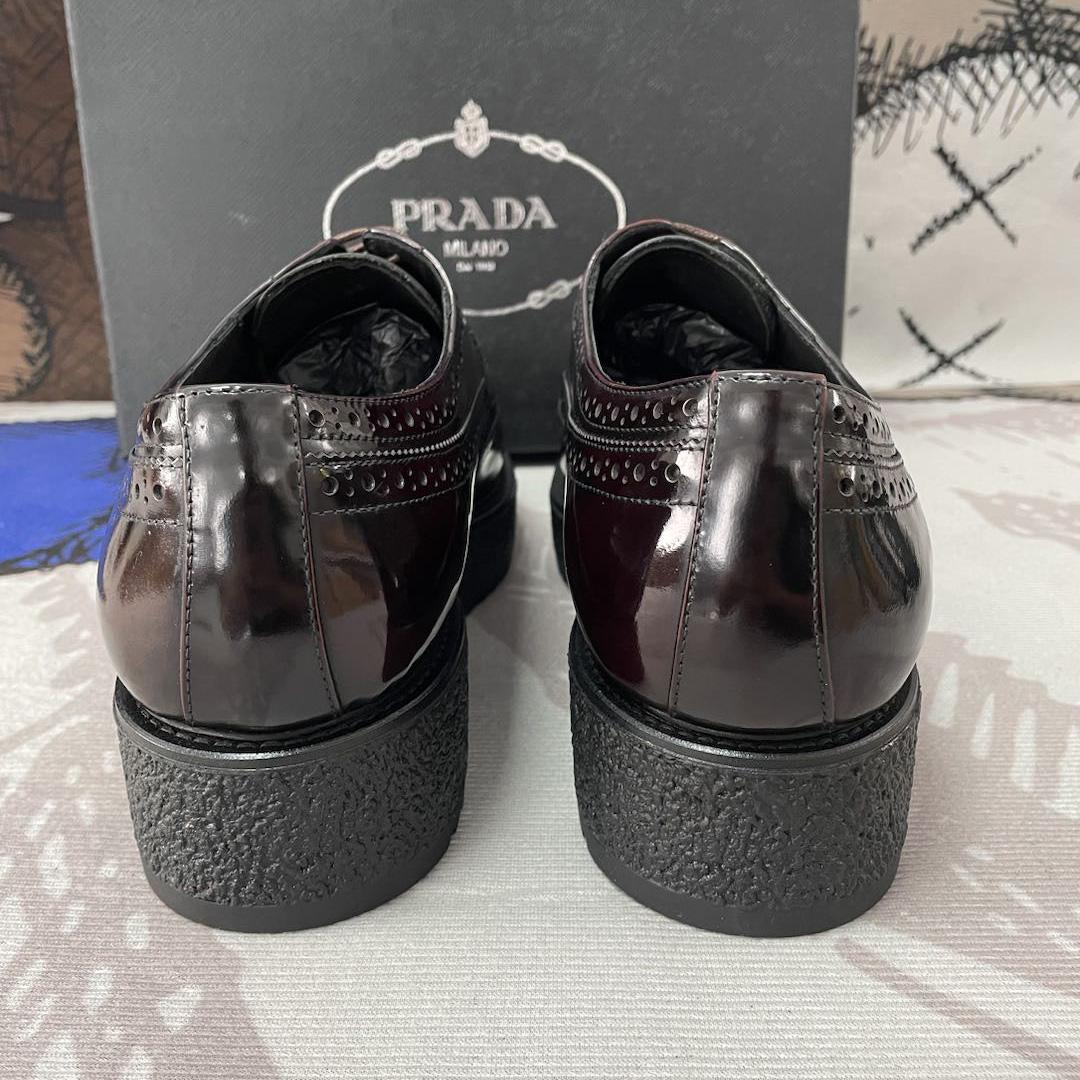 Prada Two Tone Brogue Leather Lace Up Derby(Upon UK Size) - FashionPlug