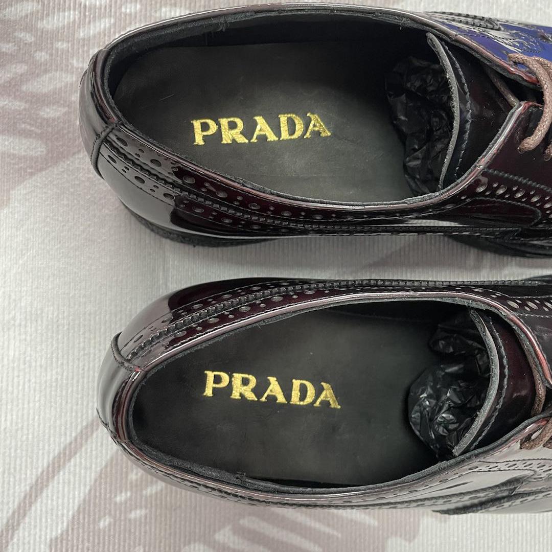 Prada Two Tone Brogue Leather Lace Up Derby(Upon UK Size) - FashionPlug