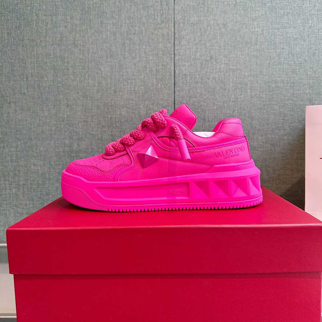 Valenti One Stud XL Nappa Leather Low-Top Sneaker - FashionPlug