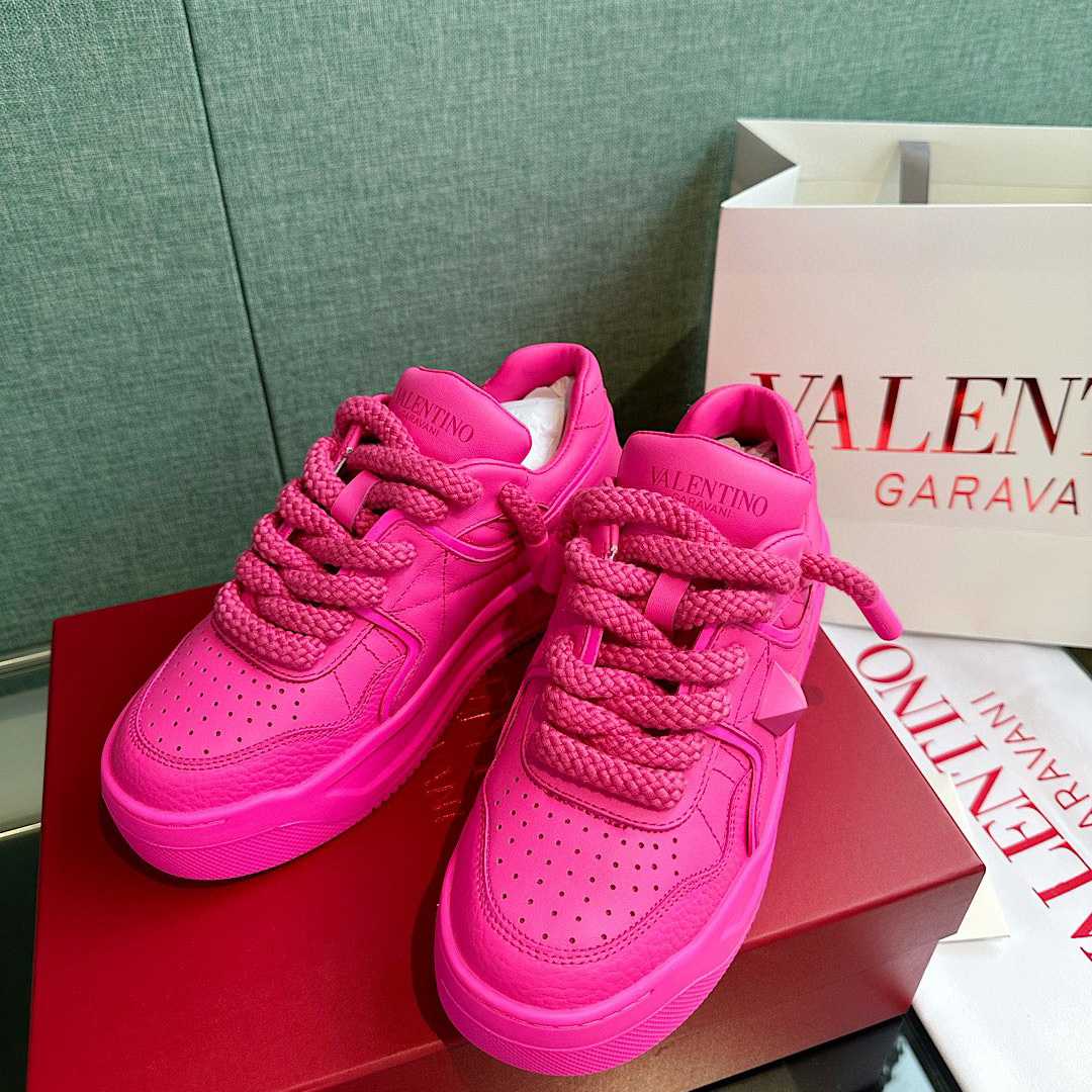 Valenti One Stud XL Nappa Leather Low-Top Sneaker - FashionPlug