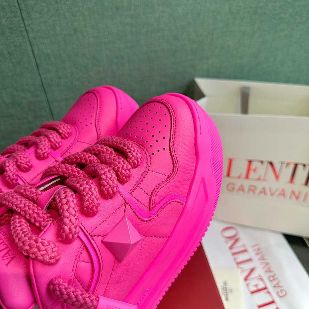 Valenti One Stud XL Nappa Leather Low-Top Sneaker - FashionPlug