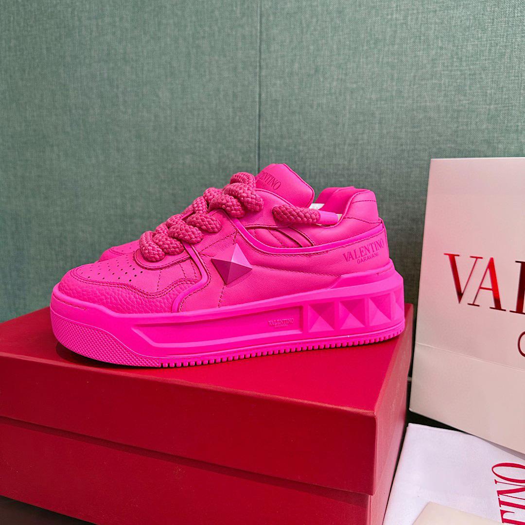 Valenti One Stud XL Nappa Leather Low-Top Sneaker - FashionPlug
