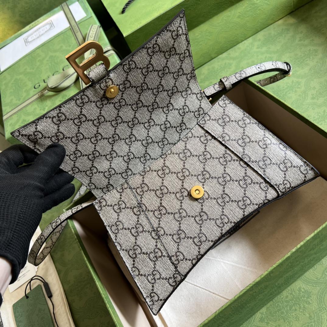 Gucci X Balenciaga The Hacker Project Small Hourglass Bag(22.5-14.5-10cm) - FashionPlug