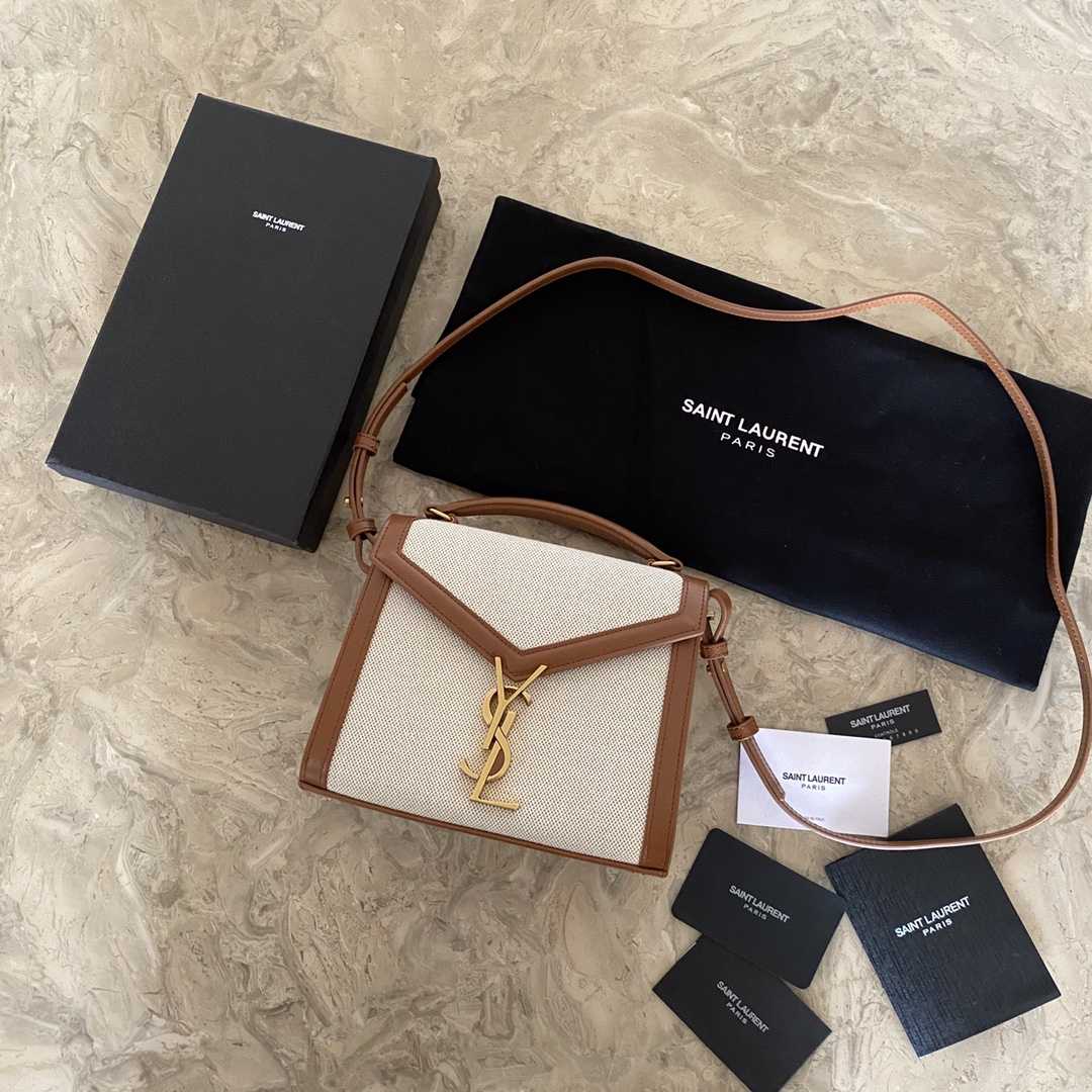Saint Laurent Cassandra Mini Top Handle Bag  - FashionPlug
