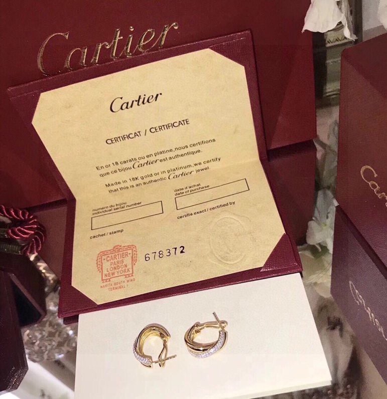 Cartier Trinity Earrings - FashionPlug