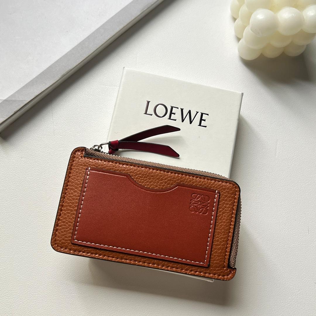 Loewe Coin Cardholder In Soft Grained Calfskin - FashionPlug