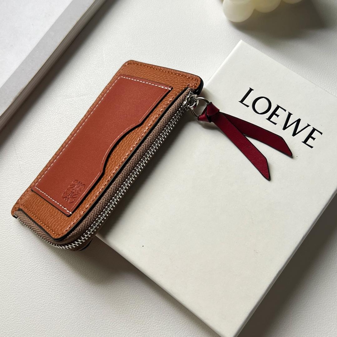 Loewe Coin Cardholder In Soft Grained Calfskin - FashionPlug