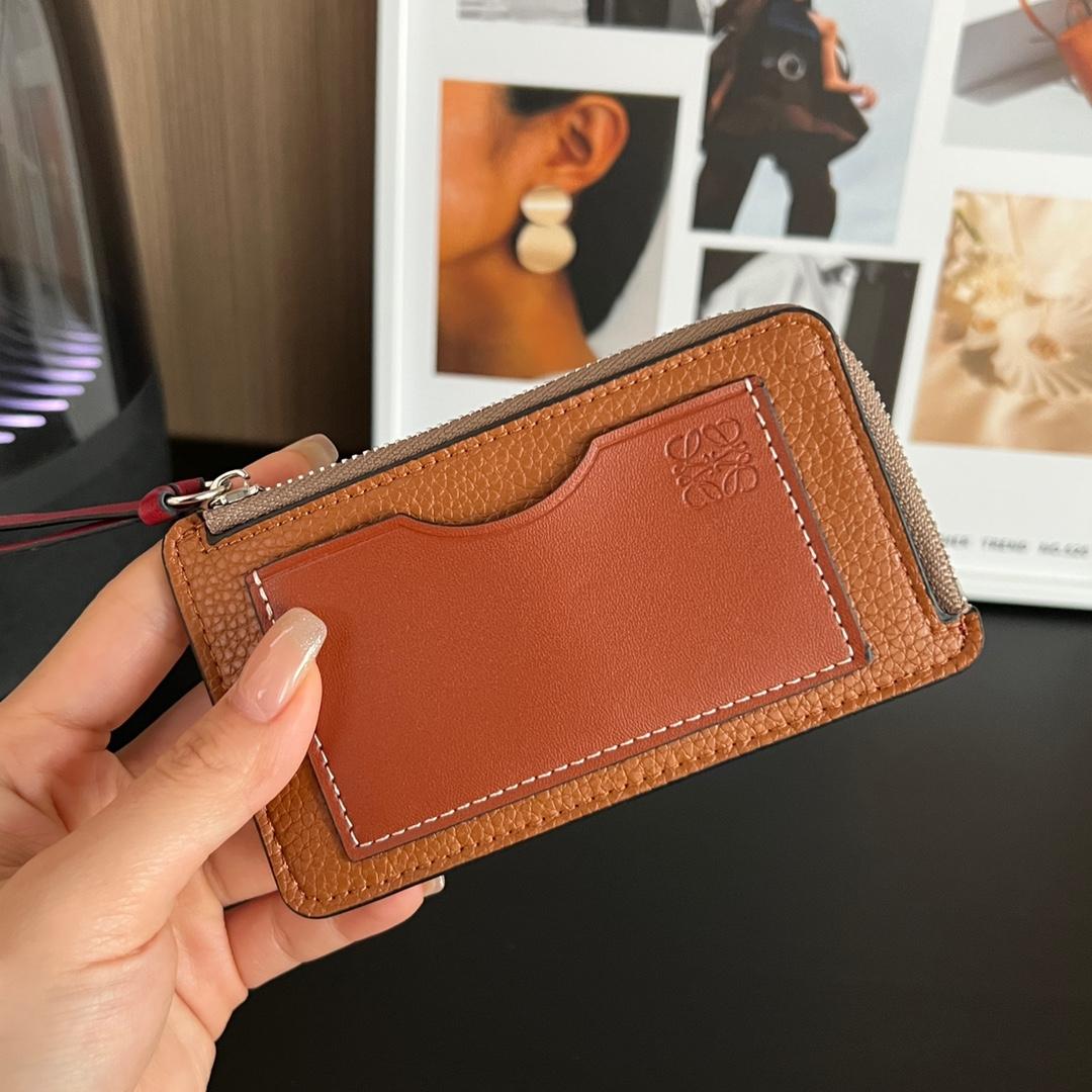 Loewe Coin Cardholder In Soft Grained Calfskin - FashionPlug
