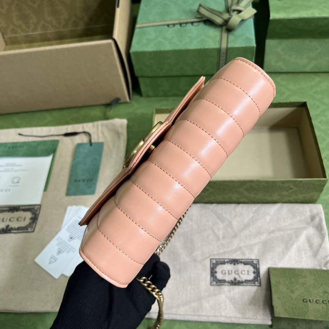 Gucci GG Marmont Matelassé Mini Bag(20-13-6cm)   - FashionPlug