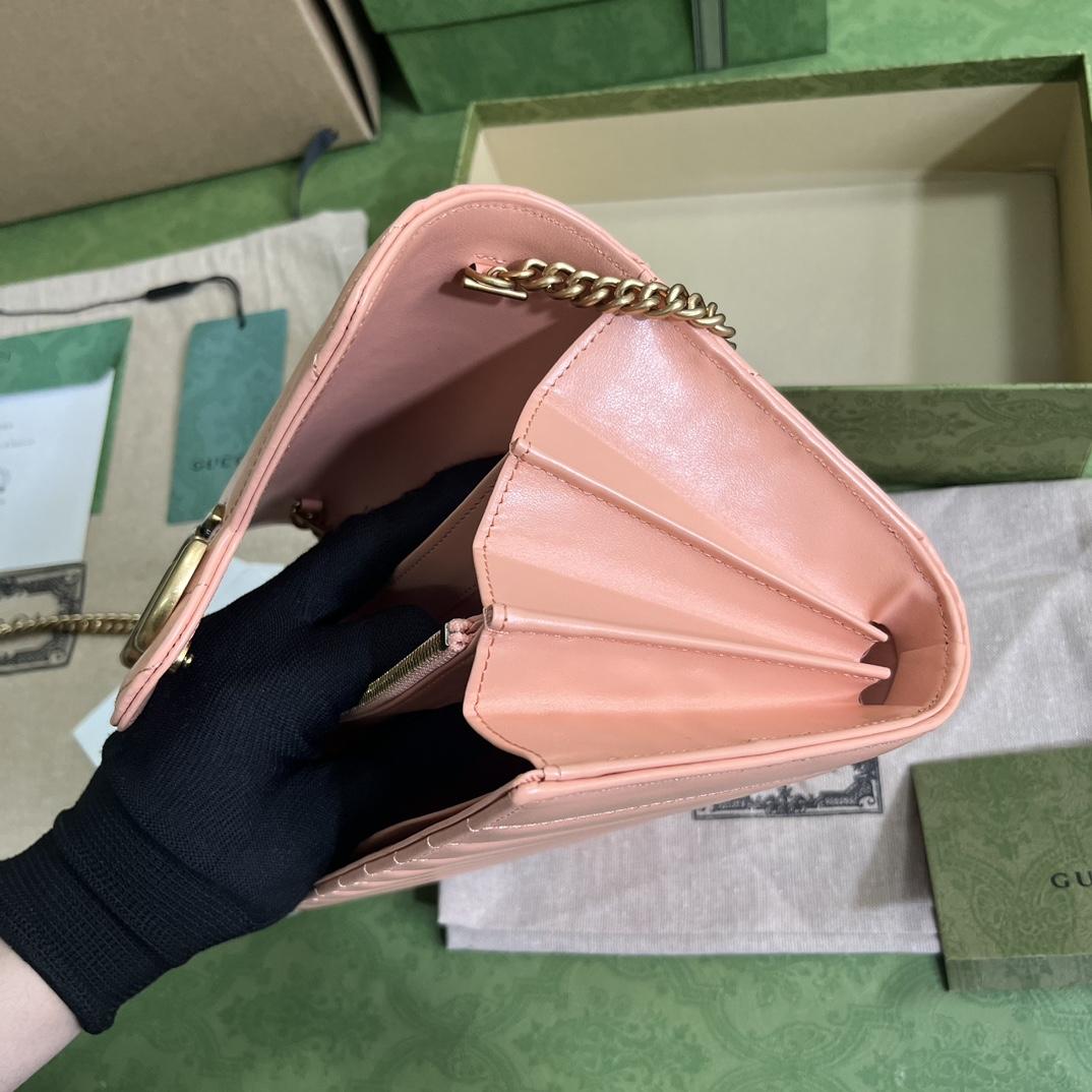 Gucci GG Marmont Matelassé Mini Bag(20-13-6cm)   - FashionPlug