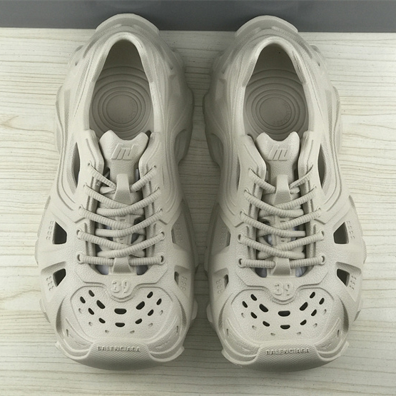 Balenciaga HD Lace-Up Sneaker In Nude - FashionPlug