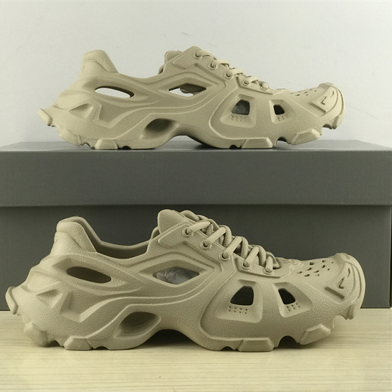 Balenciaga HD Lace-Up Sneaker In Nude - FashionPlug