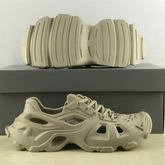 Balenciaga HD Lace-Up Sneaker In Nude - FashionPlug