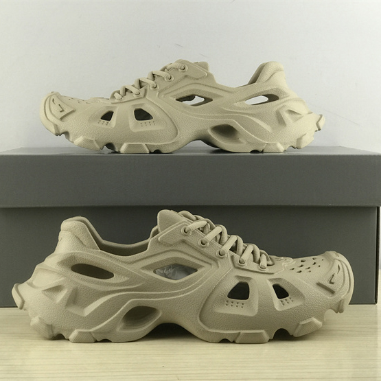 Balenciaga HD Lace-Up Sneaker In Nude - FashionPlug