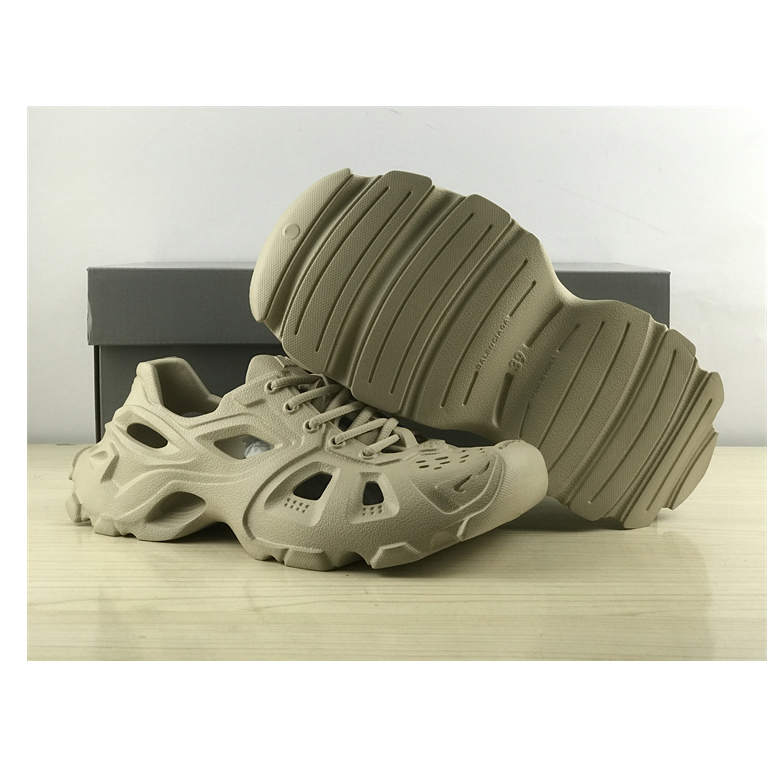 Balenciaga HD Lace-Up Sneaker In Nude - FashionPlug