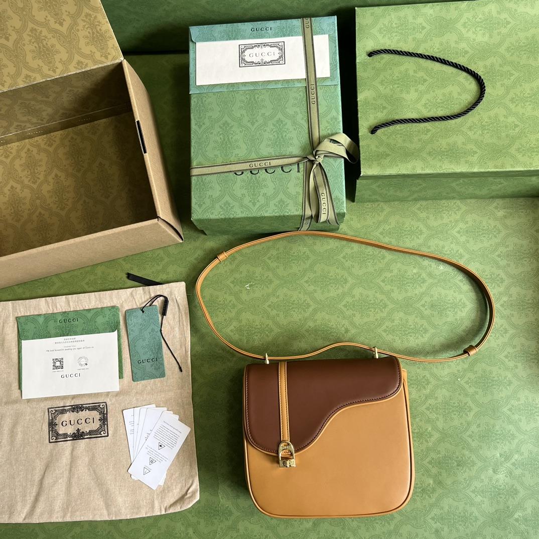 Gucci Equestrian Inspired Shoulder Bag(21-20-7cm)   - FashionPlug