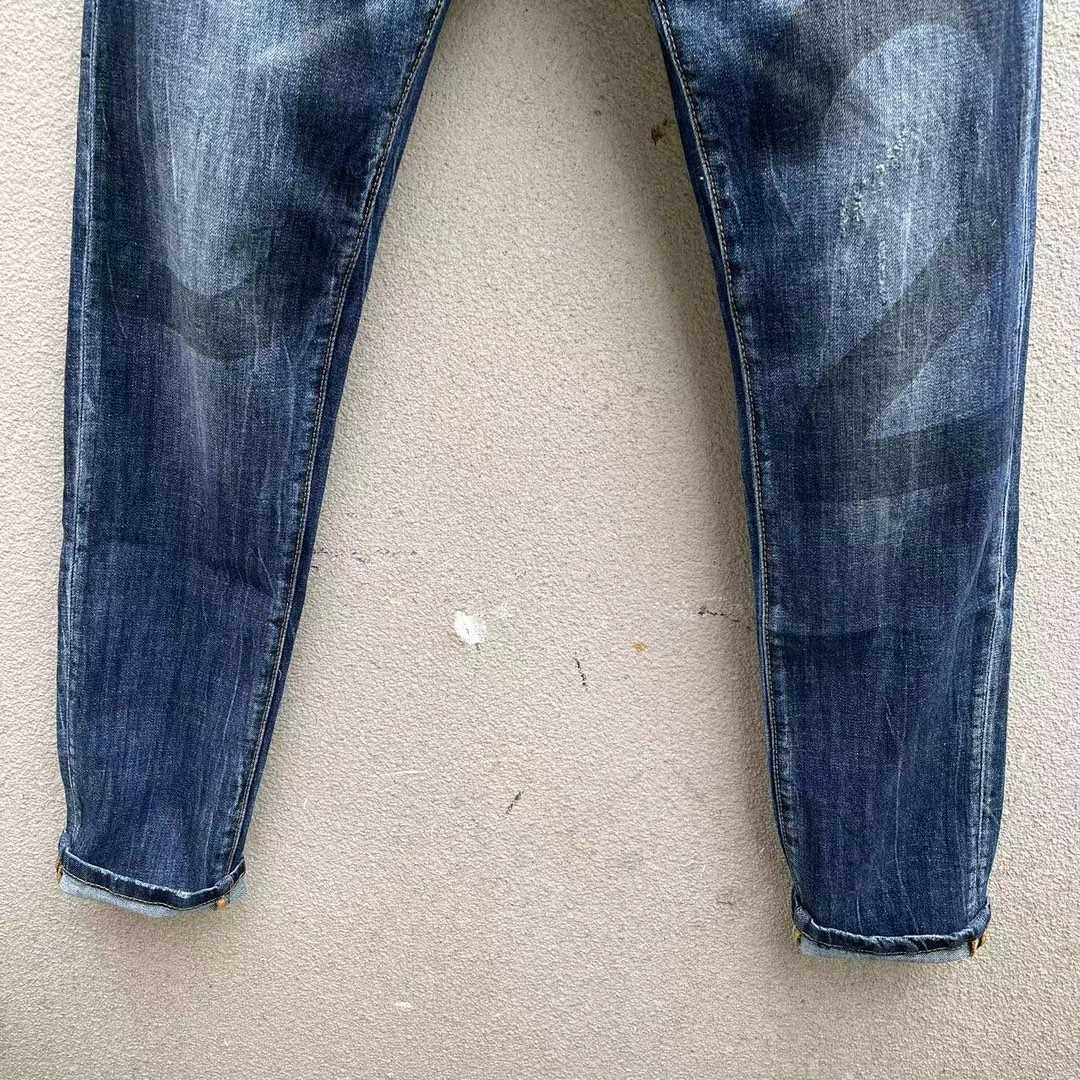 Dsquared2 Logo Detailed Skinny Jeans In Blue   DSQ102 - FashionPlug