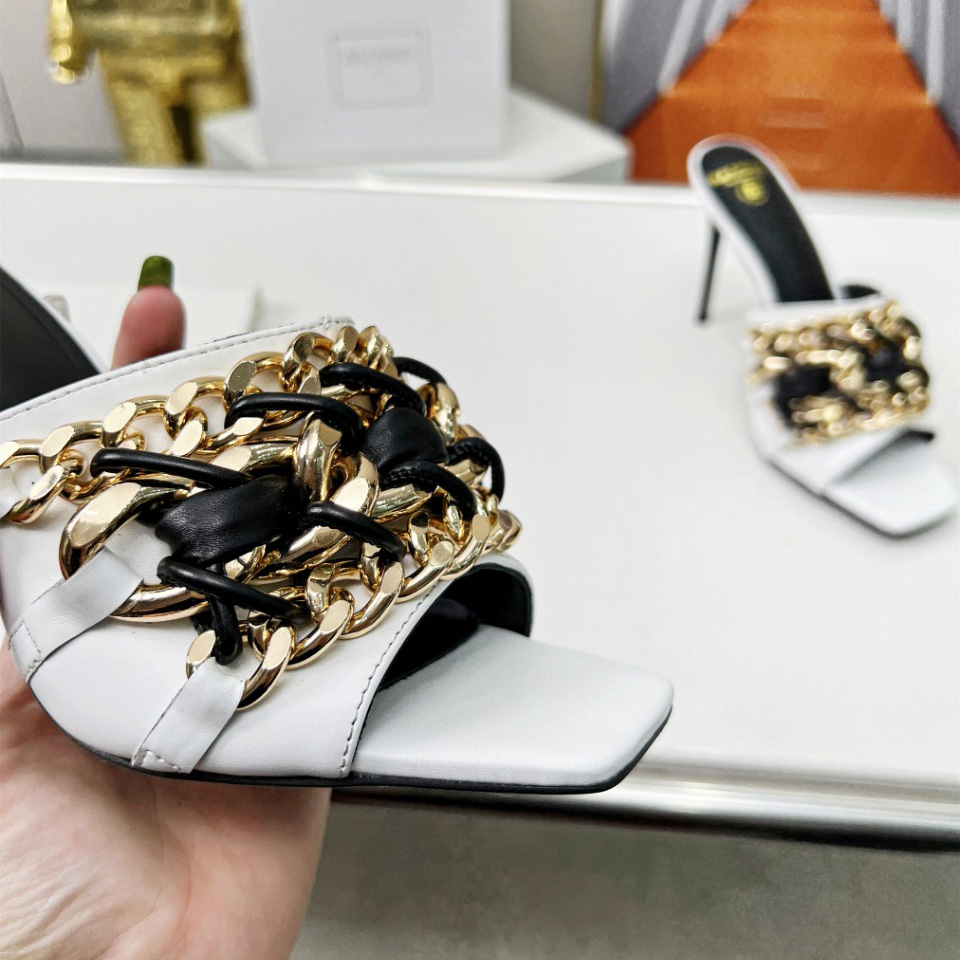 Balmain Chain-link Detail 95mm Pumps - FashionPlug