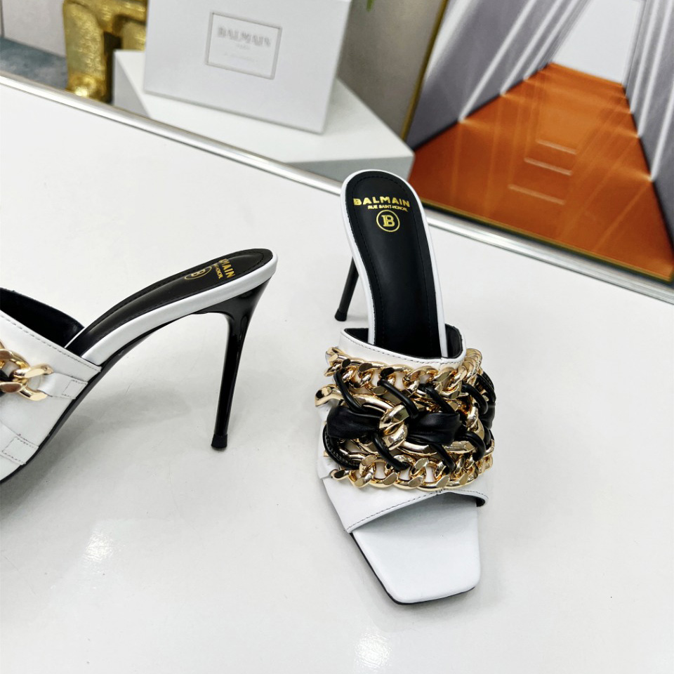 Balmain Chain-link Detail 95mm Pumps - FashionPlug