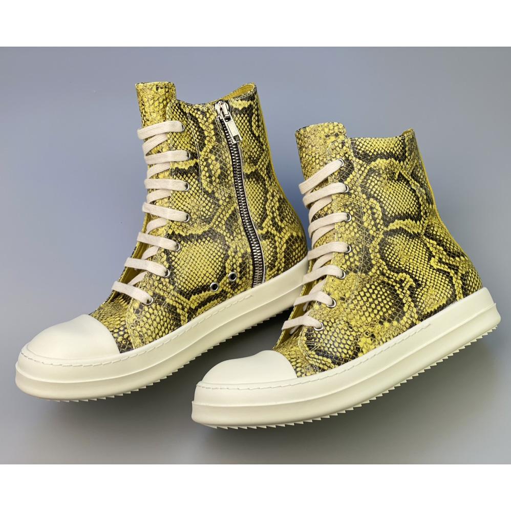 Rick Owens Python Leather Sneakers - FashionPlug