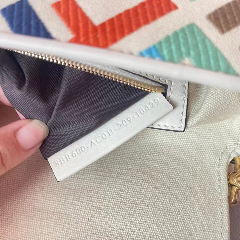 Fendi Baguette Multicolor Canvas Bag With FF Embroidery - FashionPlug