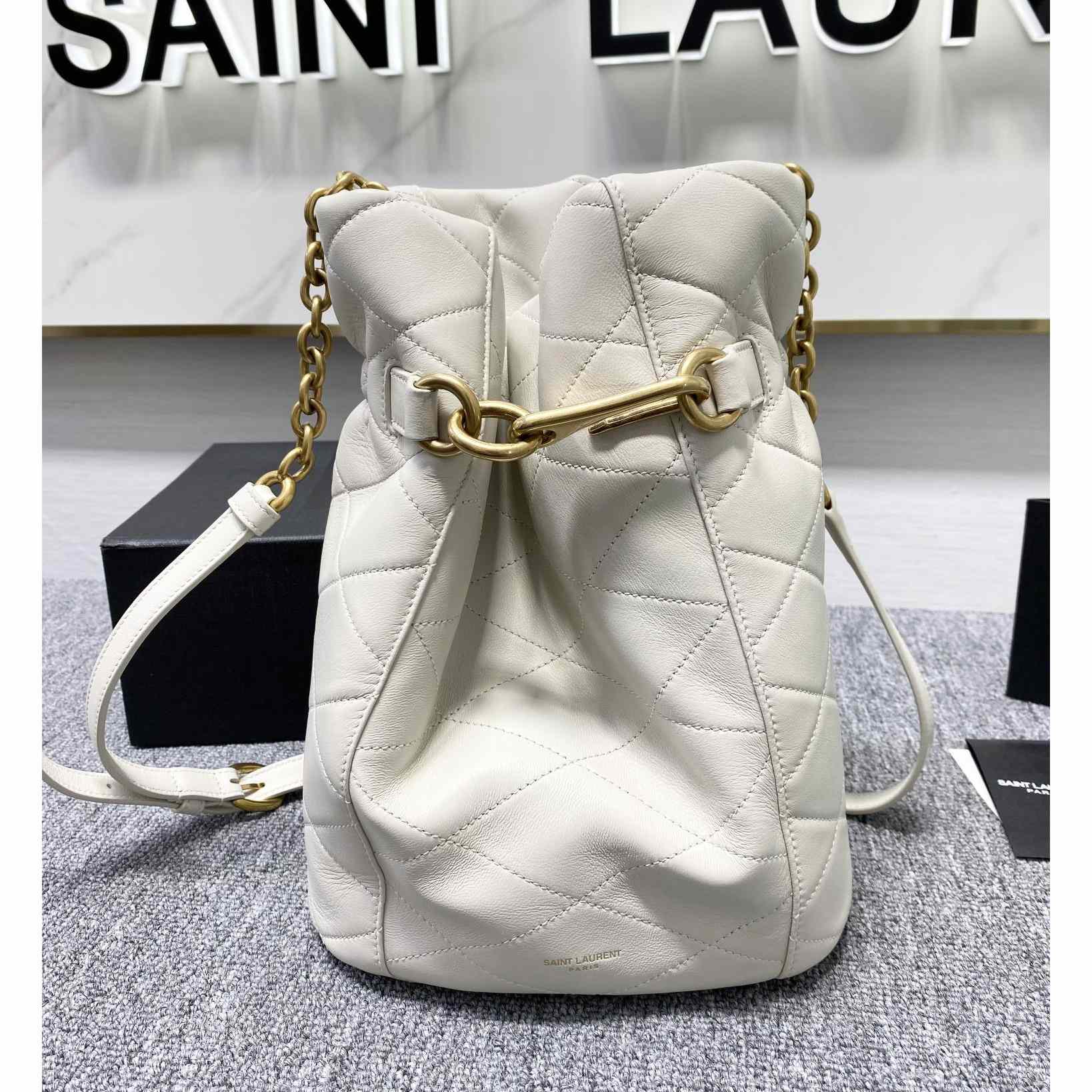 Saint Laurent Le Maillon Hook Bucket Bag(7.5x10.6x4.7cm) - FashionPlug