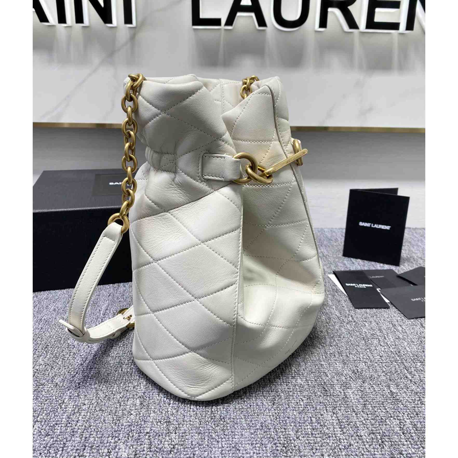 Saint Laurent Le Maillon Hook Bucket Bag(7.5x10.6x4.7cm) - FashionPlug