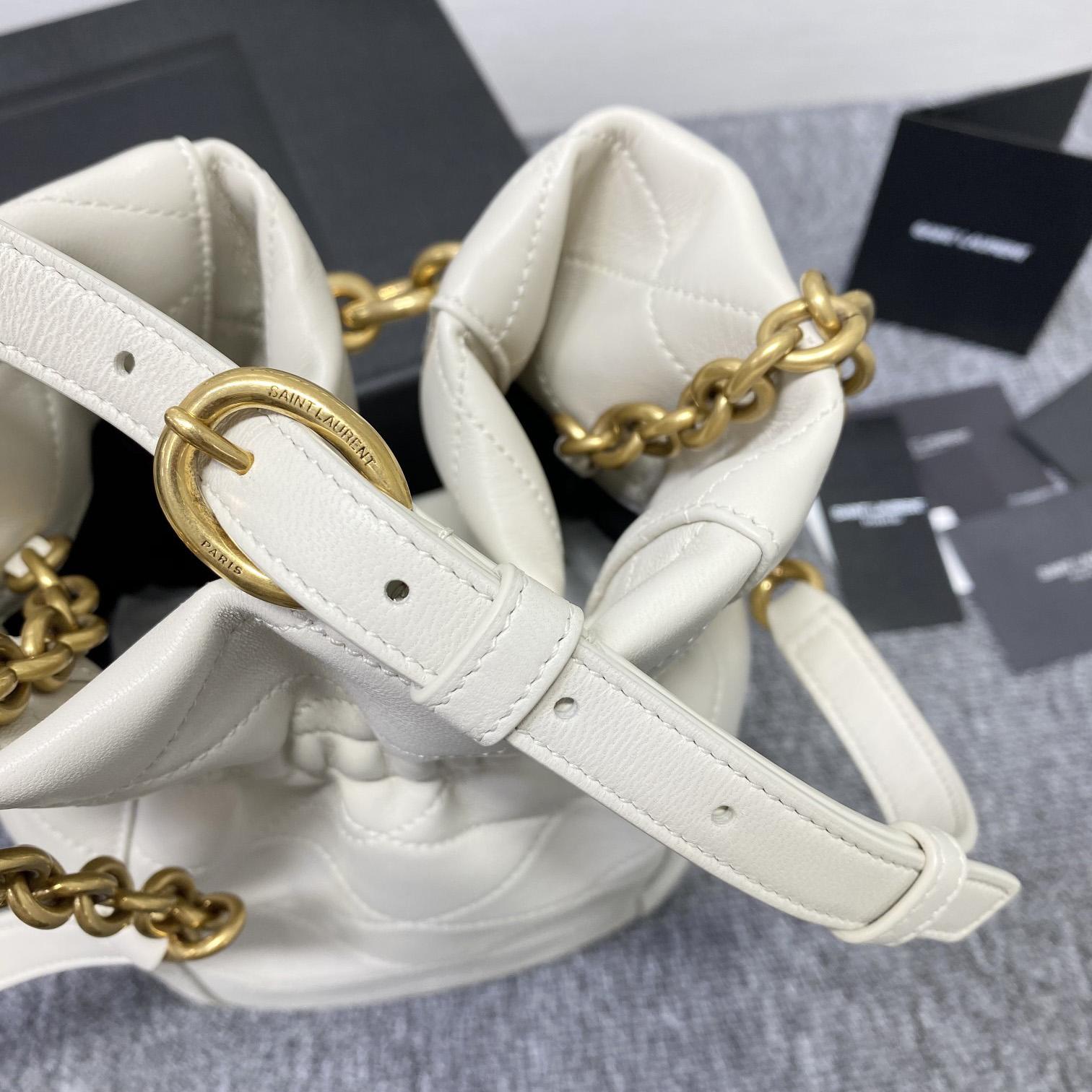 Saint Laurent Le Maillon Hook Bucket Bag(7.5x10.6x4.7cm) - FashionPlug