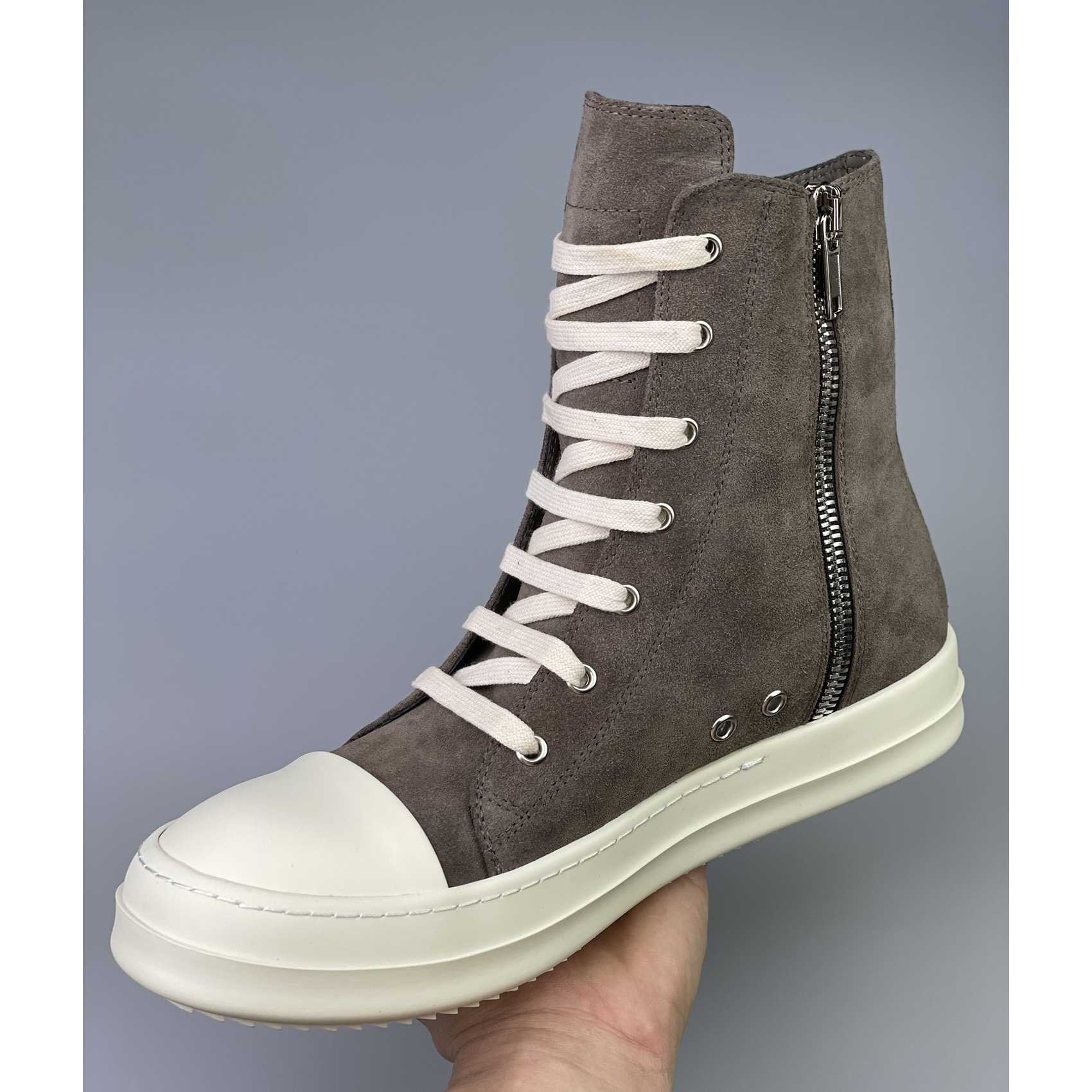 Rick Owens Strobe High-Top Sneakers - FashionPlug