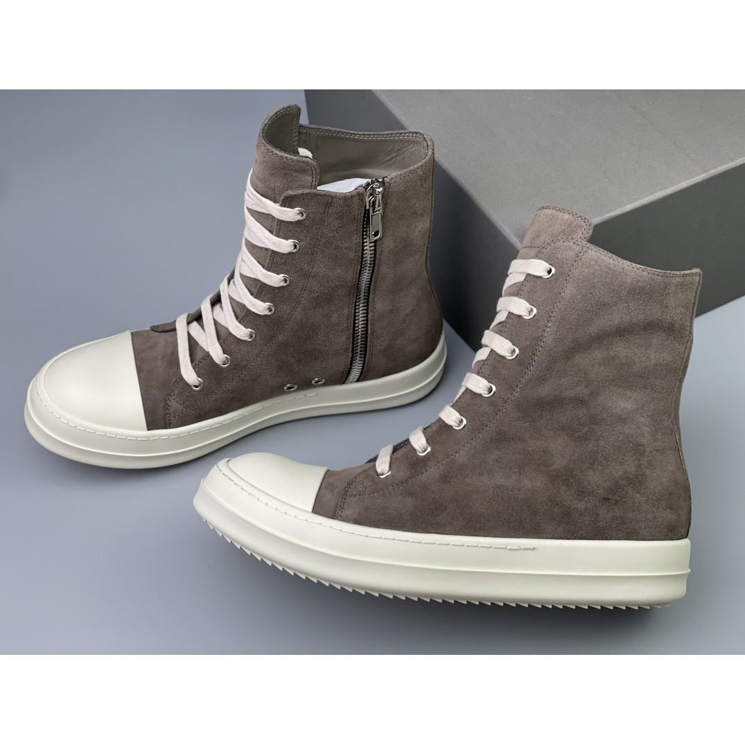 Rick Owens Strobe High-Top Sneakers - FashionPlug