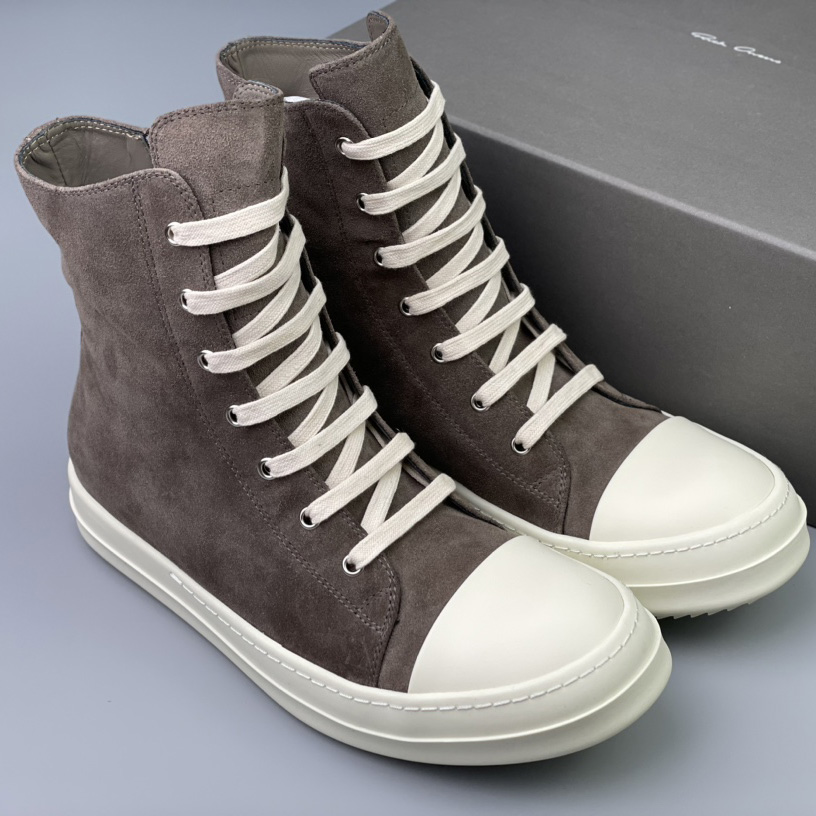 Rick Owens Strobe High-Top Sneakers - FashionPlug
