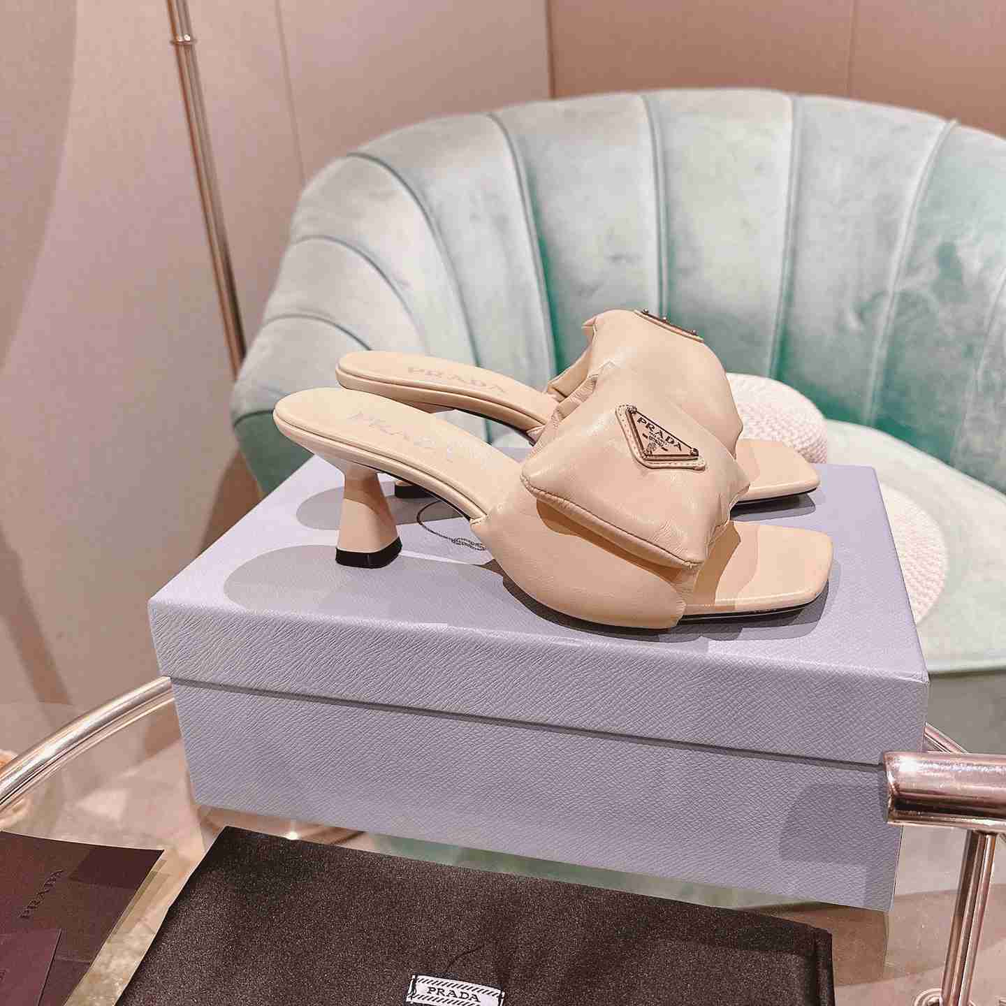 Prada Soft Padded Nappa Sandals - FashionPlug