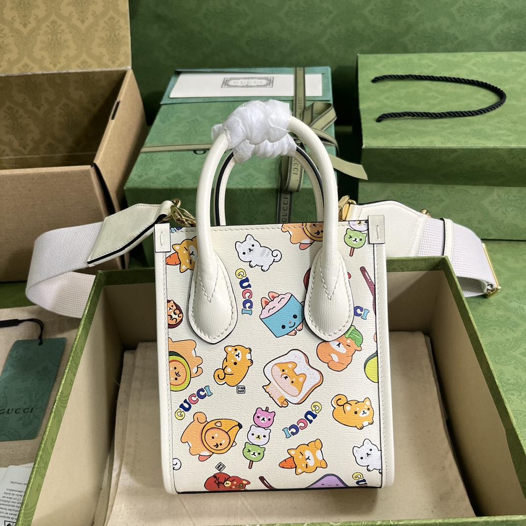 Gucci Animal Print Mini Tote Bag(16-20-7cm) - FashionPlug